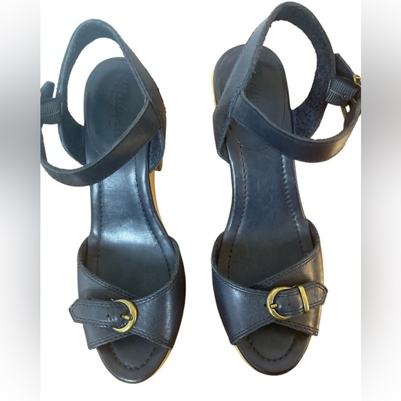 Madewell Sandals Wooden Platform Block Heel - Picture 5 of 9